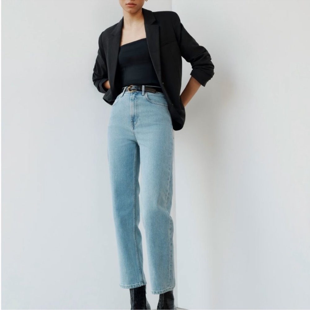 Everlane the way high Jean organic cotton Classic Blue Denim Jeans sz 28